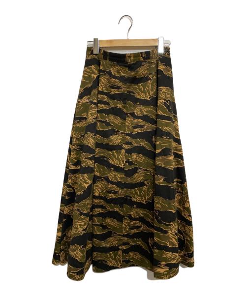 BEAMS BOY（ビームスボーイ）BEAMS BOY (ビームスボーイ) BUZZ RICKSON'S (バズリクソンズ) タイガーストライプロングスカート ブラウン×グリーン サイズ:SIZE Freeの古着・服飾アイテム