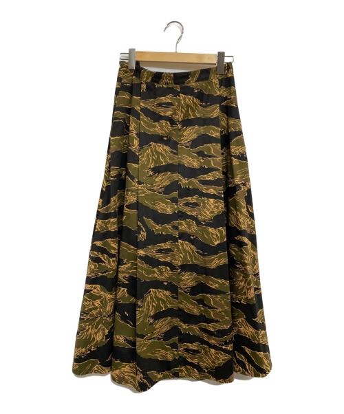 BEAMS BOY（ビームスボーイ）BEAMS BOY (ビームスボーイ) BUZZ RICKSON'S (バズリクソンズ) タイガーストライプロングスカート ブラウン×グリーン サイズ:SIZE Freeの古着・服飾アイテム