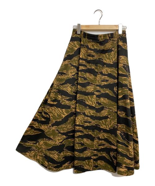 BEAMS BOY（ビームスボーイ）BEAMS BOY (ビームスボーイ) BUZZ RICKSON'S (バズリクソンズ) タイガーストライプロングスカート ブラウン×グリーン サイズ:SIZE Freeの古着・服飾アイテム