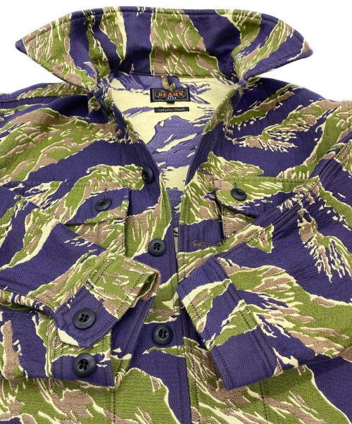 BEAMS PLUS（ビームスプラス）BEAMS PLUS (ビームスプラス) MIL SHT-JAC Tiger Stripe Jacquard タイガーストライプ サイズ:SIZE Sの古着・服飾アイテム