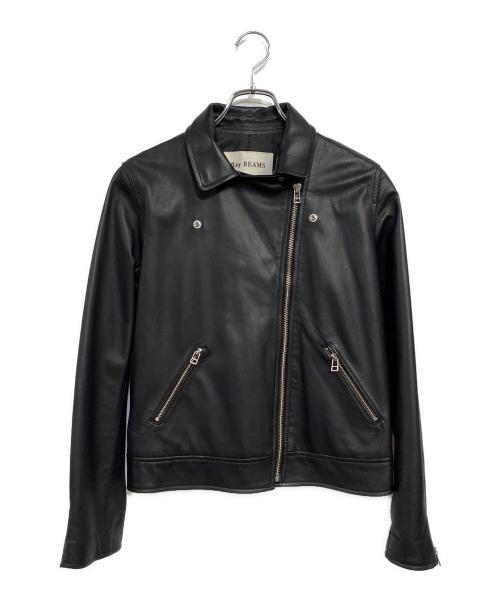 RAY BEAMS（レイ ビームス）RAY BEAMS (レイ ビームス) ラムレザーダブルライダースブルゾン ブラック サイズ:SIZE 1の古着・服飾アイテム