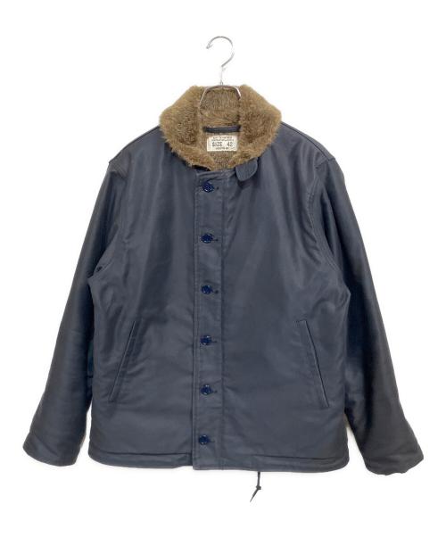 HOUSTON（ヒューストン）HOUSTON (ヒューストン) N-1デッキジャケット ネイビー サイズ:SIZE 42 (LL)の古着・服飾アイテム