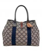 CELINEセリーヌ）の古着「トートバッグ　トリオンフ」｜グレー×ネイビー