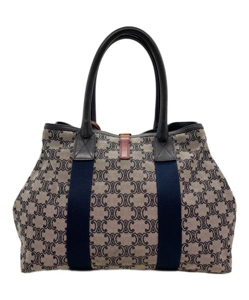 CELINE（セリーヌ）CELINE (セリーヌ) トートバッグ　トリオンフ グレー×ネイビーの古着・服飾アイテム