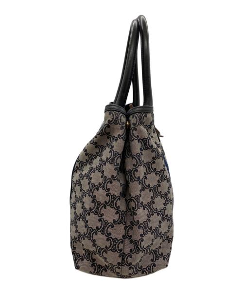 CELINE（セリーヌ）CELINE (セリーヌ) トートバッグ　トリオンフ グレー×ネイビーの古着・服飾アイテム