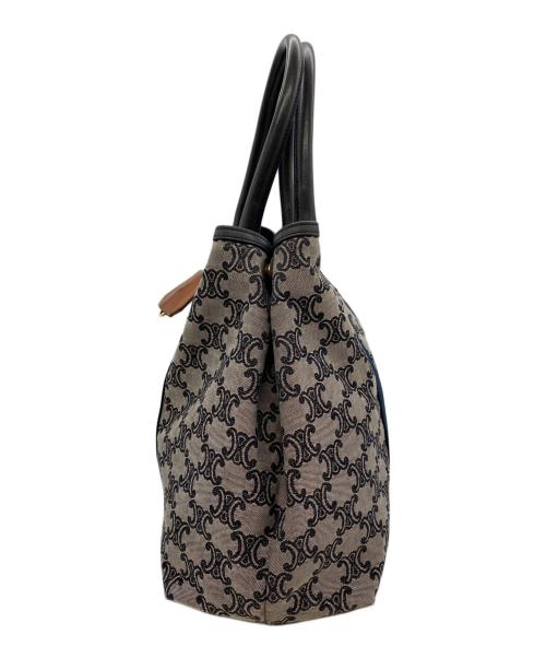 CELINE（セリーヌ）CELINE (セリーヌ) トートバッグ　トリオンフ グレー×ネイビーの古着・服飾アイテム