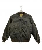 AVIREXアヴィレックス）の古着「SIGNATURE LOGO MA-1」｜ダークグレー