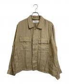 JOURNAL STANDARDジャーナルスタンダード）の古着「リネンミリタリージャケット」｜ベージュ