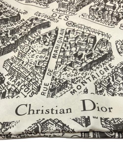 Dior（ディオール）Dior (ディオール) Plan de Paris スクエアスカーフ ベージュの古着・服飾アイテム