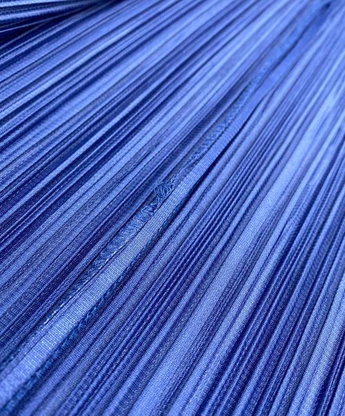 ISSEY MIYAKE（イッセイミヤケ）ISSEY MIYAKE (イッセイミヤケ) PLEATS PLEASE プリーツカーディガン ブルー サイズ:SIZE Mの古着・服飾アイテム