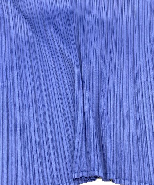 ISSEY MIYAKE（イッセイミヤケ）ISSEY MIYAKE (イッセイミヤケ) PLEATS PLEASE プリーツカーディガン ブルー サイズ:SIZE Mの古着・服飾アイテム