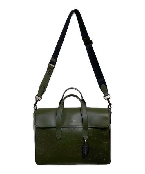 COACH（コーチ）COACH (コーチ) サリバンポートフォリオ ブリーフ グリーンの古着・服飾アイテム