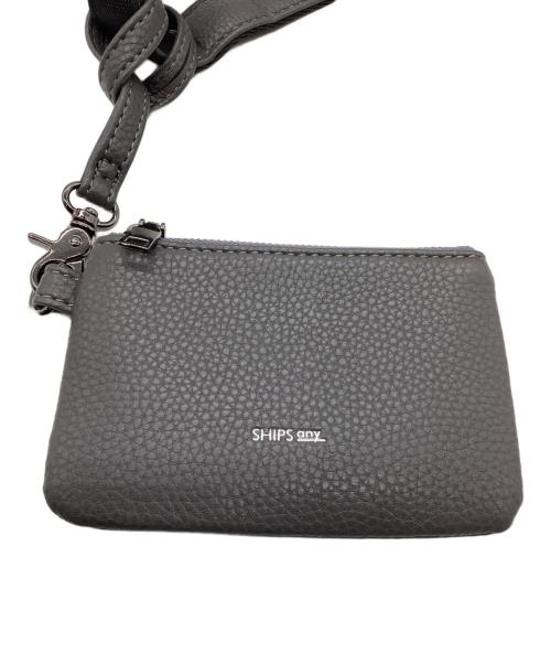 SHIPS any（シップスエニィ）SHIPS any (シップスエニィ) スプリット レザーミニ ショルダーバッグ グレーの古着・服飾アイテム