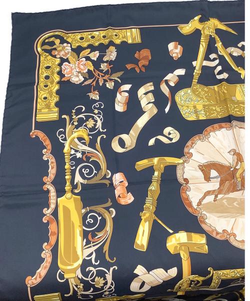 HERMES（エルメス）HERMES (エルメス) シルクスカーフ ブラックの古着・服飾アイテム