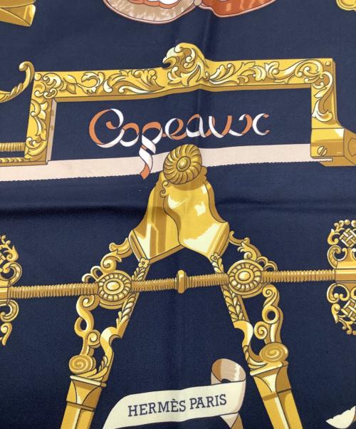 HERMES（エルメス）HERMES (エルメス) シルクスカーフ ブラックの古着・服飾アイテム