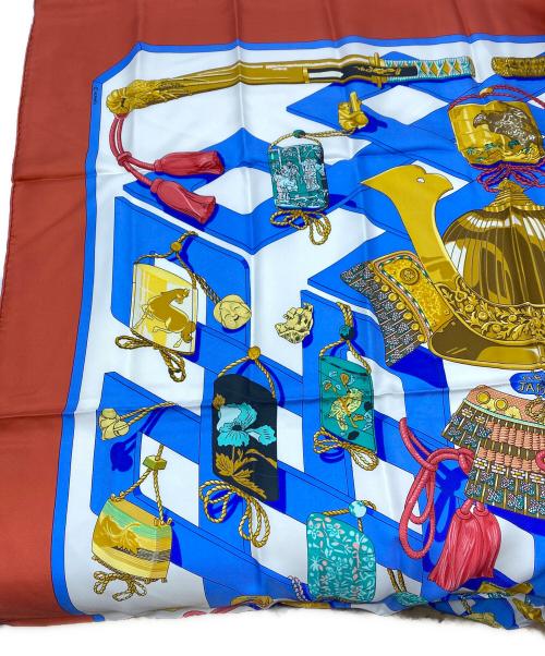 HERMES（エルメス）HERMES (エルメス) シルクスカーフ　REVERIES JAPONAISES レッドの古着・服飾アイテム