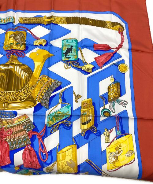 HERMES（エルメス）HERMES (エルメス) シルクスカーフ　REVERIES JAPONAISES レッドの古着・服飾アイテム