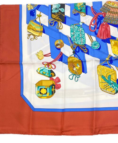 HERMES（エルメス）HERMES (エルメス) シルクスカーフ　REVERIES JAPONAISES レッドの古着・服飾アイテム