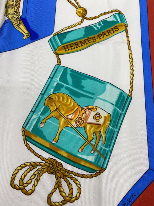HERMES（エルメス）HERMES (エルメス) シルクスカーフ　REVERIES JAPONAISES レッドの古着・服飾アイテム