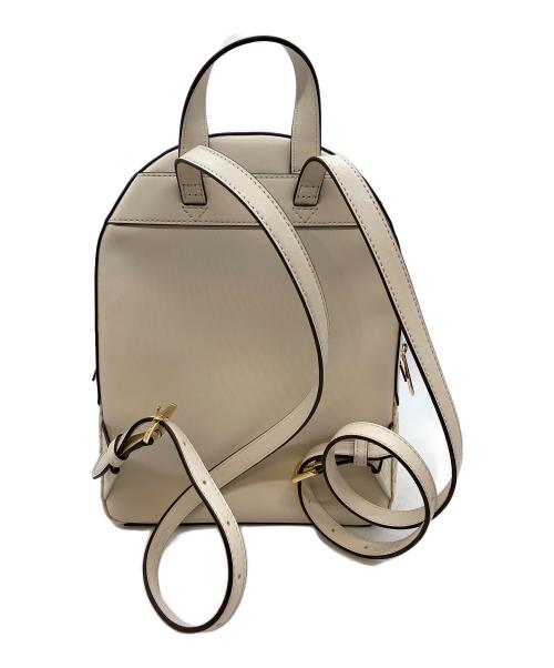 MICHAEL KORS（マイケルコース）MICHAEL KORS (マイケル・コース) JAYCEE ロゴジャカード ジップポケット バックパック ミディアム ペールゴールドマルチの古着・服飾アイテム