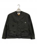 KELTY×SHIPSケルティ×シップス）の古着「ウェザークロスメッシュノーカラージャケット」｜ダークグレー