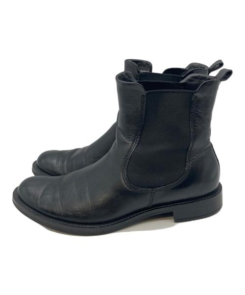 ECCO（エコー）ECCO (エコー) レザーチェルシーブーツ ブラック サイズ:SIZE 38 (24cm)の古着・服飾アイテム