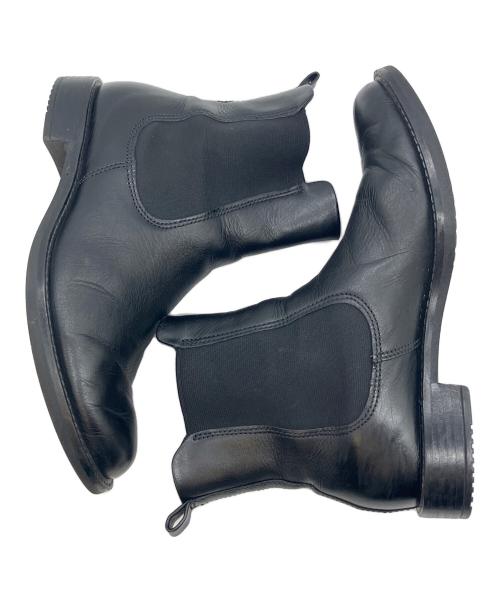 ECCO（エコー）ECCO (エコー) レザーチェルシーブーツ ブラック サイズ:SIZE 38 (24cm)の古着・服飾アイテム