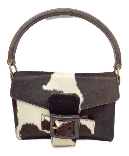 MIU MIU（ミュウミュウ）MIU MIU (ミュウミュウ) ハラコワンショルダーバッグ ブラウンの古着・服飾アイテム