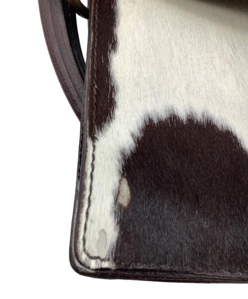 MIU MIU（ミュウミュウ）MIU MIU (ミュウミュウ) ハラコワンショルダーバッグ ブラウンの古着・服飾アイテム