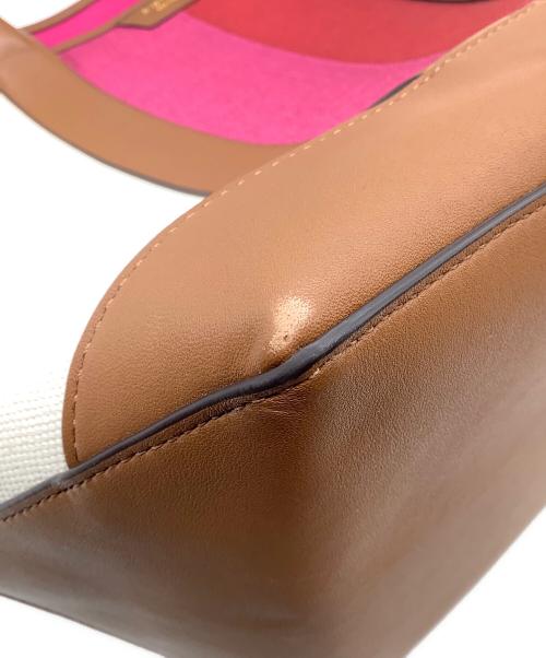 Kate Spade（ケイトスペード）Kate Spade (ケイトスペード) レーシングストライプキャンバスラージトートの古着・服飾アイテム