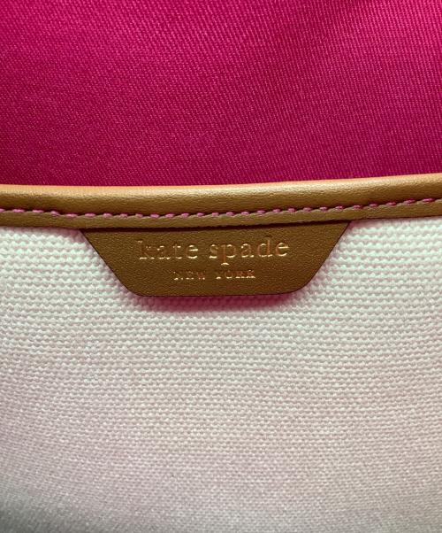 Kate Spade（ケイトスペード）Kate Spade (ケイトスペード) レーシングストライプキャンバスラージトートの古着・服飾アイテム
