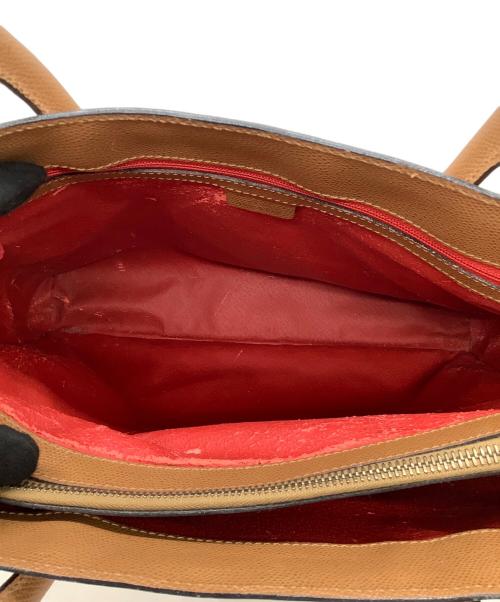 CELINE（セリーヌ）CELINE (セリーヌ) レザーハンドバッグ ブラウンの古着・服飾アイテム