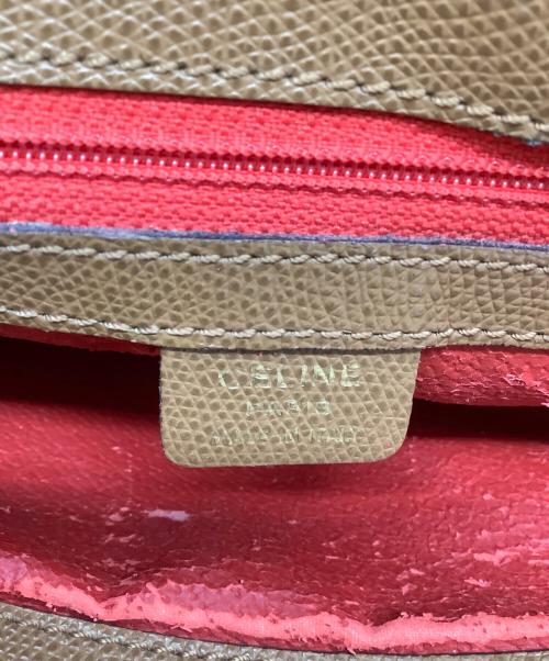 CELINE（セリーヌ）CELINE (セリーヌ) レザーハンドバッグ ブラウンの古着・服飾アイテム