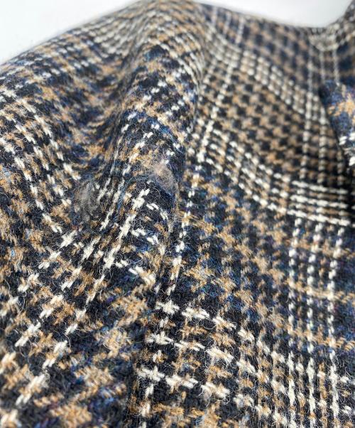 Adam et Rope（アダム エ ロペ）Adam et Rope (アダム エ ロペ) LOVAT チェックジャケット ブラウン×ブラック サイズ:SIZE Freeの古着・服飾アイテム