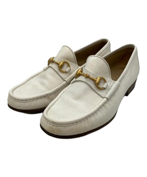 GUCCI（グッチ）GUCCI (グッチ) ホースビットローファー ホワイト サイズ:7　1/2の古着・服飾アイテム