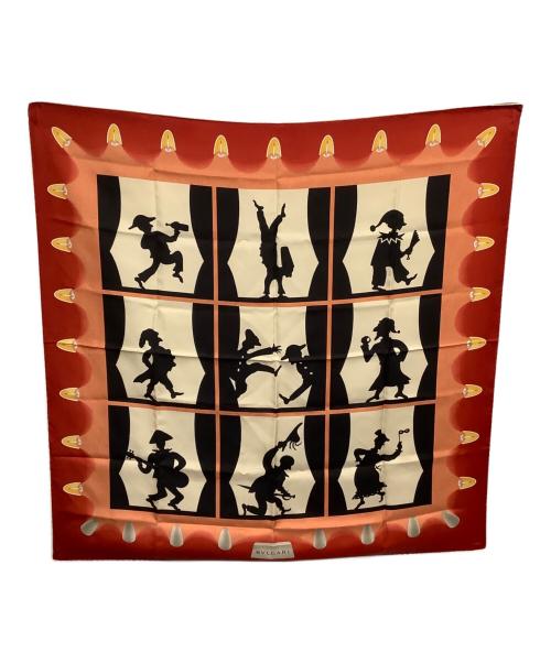 BVLGARI（ブルガリ）BVLGARI (ブルガリ) シルクスカーフ レッドの古着・服飾アイテム