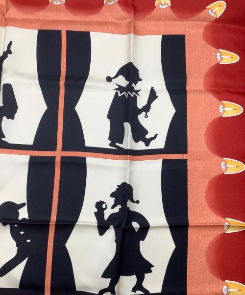 BVLGARI（ブルガリ）BVLGARI (ブルガリ) シルクスカーフ レッドの古着・服飾アイテム