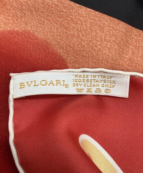 BVLGARI（ブルガリ）BVLGARI (ブルガリ) シルクスカーフ レッドの古着・服飾アイテム