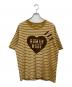 HUMAN MADE（ヒューマンメイド）の古着「HEART STRIPED T-SHIRT」｜ブラウン