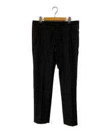 DIESEL Black Gold（ディーゼル ブラック ゴールド）の古着「ポリエステルウール サイドステッチパンツ」｜ブラック