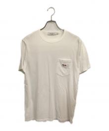 maison kitsune（メゾンキツネ）の古着「トリコロール フォックス パッチ Tシャツ」｜ホワイト