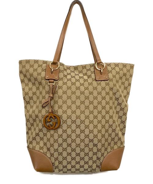 GUCCI（グッチ）GUCCI (グッチ) キャンバストートバッグ ベージュの古着・服飾アイテム