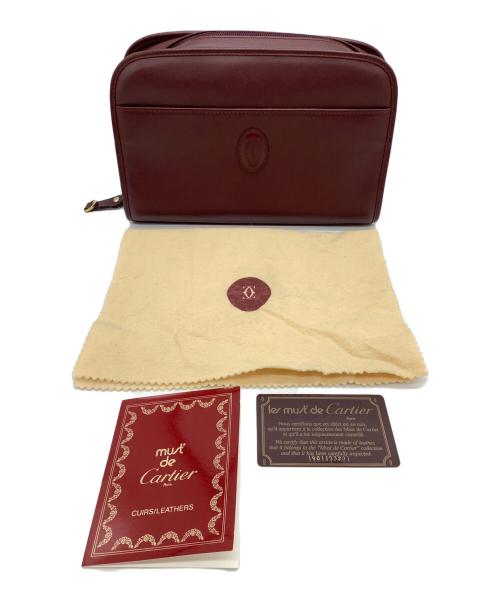 Cartier（カルティエ）Cartier (カルティエ) セカンドバッグ　マストライン ボルドーの古着・服飾アイテム
