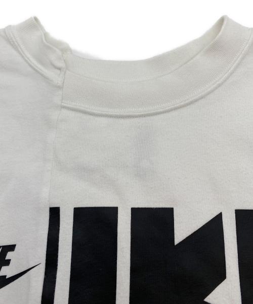 NIKE（ナイキ）NIKE (ナイキ) sacai (サカイ) 再構築Tシャツ ホワイト×ブラック サイズ:SIZE Sの古着・服飾アイテム