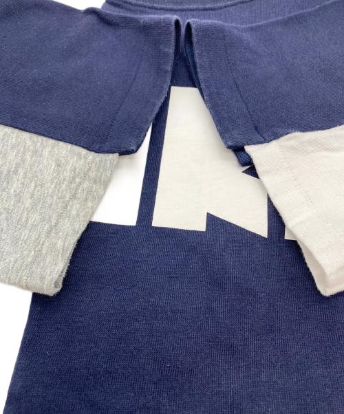 NIKE（ナイキ）NIKE (ナイキ) sacai (サカイ) 再構築Tシャツ ホワイト×ネイビー サイズ:SIZE Sの古着・服飾アイテム