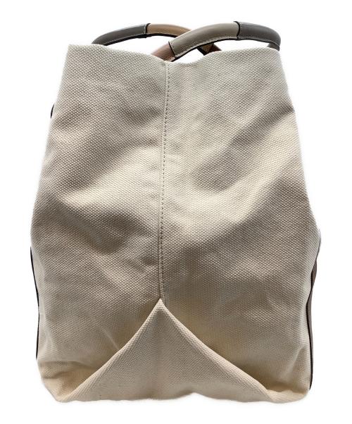 SEE BY CHLOE（シーバイクロエ）SEE BY CHLOE (シーバイクロエ) レティシアトートバッグ アイボリー×ブラウンの古着・服飾アイテム