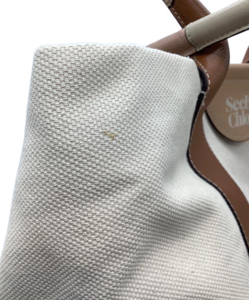 SEE BY CHLOE（シーバイクロエ）SEE BY CHLOE (シーバイクロエ) レティシアトートバッグ アイボリー×ブラウンの古着・服飾アイテム