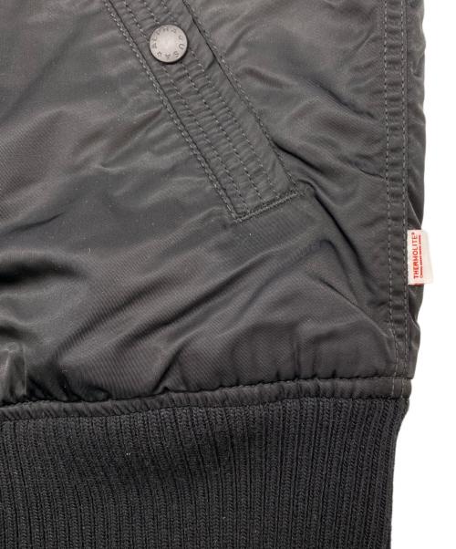 ALPHA INDUSTRIES（アルファインダストリーズ）ALPHA INDUSTRIES (アルファインダストリーズ) HOODED RIB JACKET ブラック サイズ:SIZE Lの古着・服飾アイテム