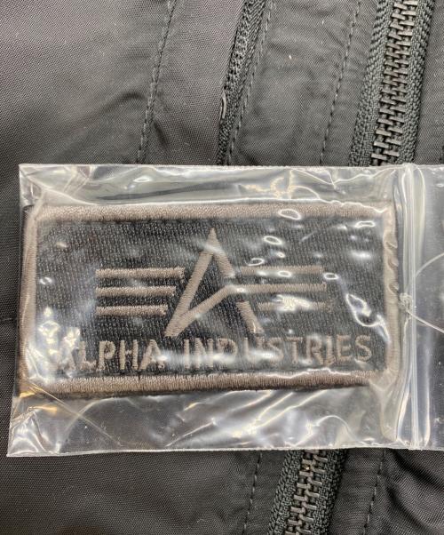 ALPHA INDUSTRIES（アルファインダストリーズ）ALPHA INDUSTRIES (アルファインダストリーズ) HOODED RIB JACKET ブラック サイズ:SIZE Lの古着・服飾アイテム