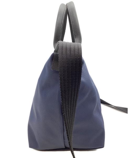 LONGCHAMP（ロンシャン）LONGCHAMP (ロンシャン) エナジートップハンドバッグ ブラック×ネイビーの古着・服飾アイテム